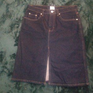 Vintage Calvin Klein Front Slit Denim Skirt Sz 5